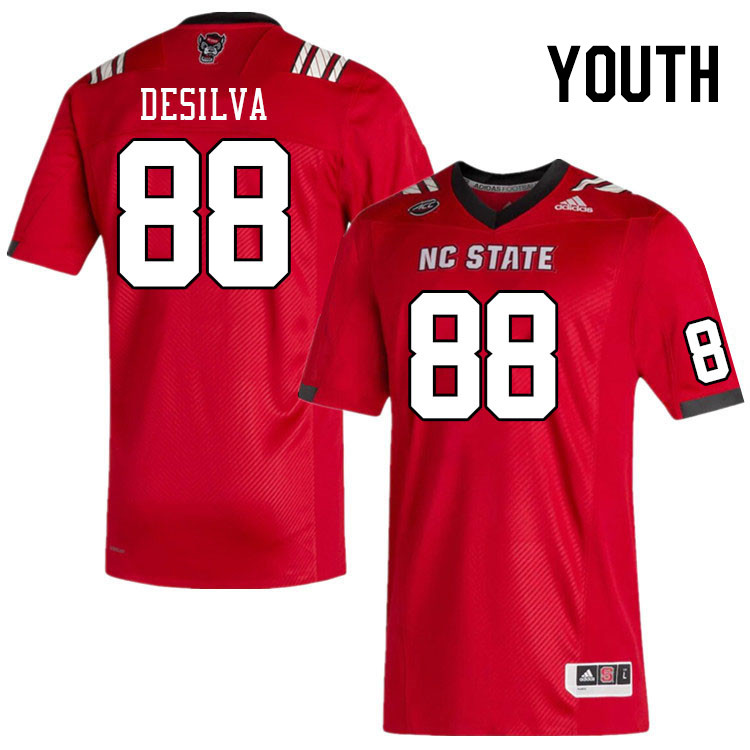 Youth #88 Jackson DeSilva NC State Wolfpack College Football Jerseys Stitched Sale-Red - Click Image to Close